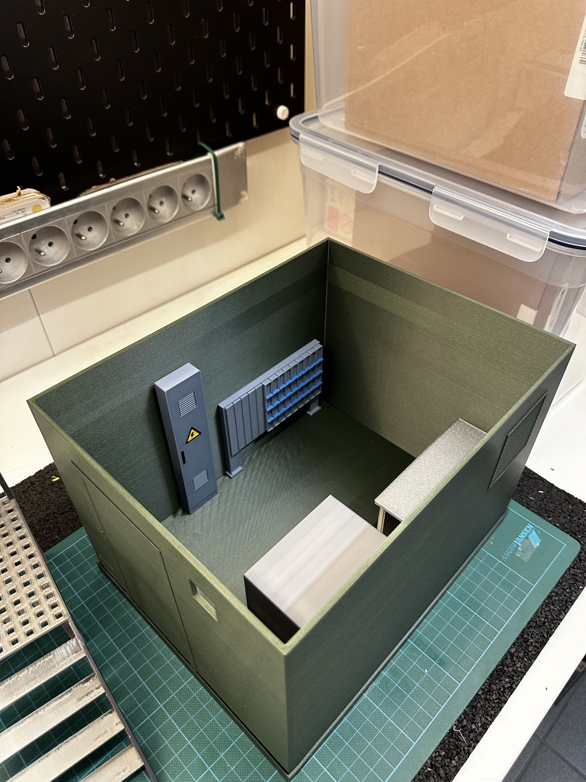Schaalmodel van technische installatie